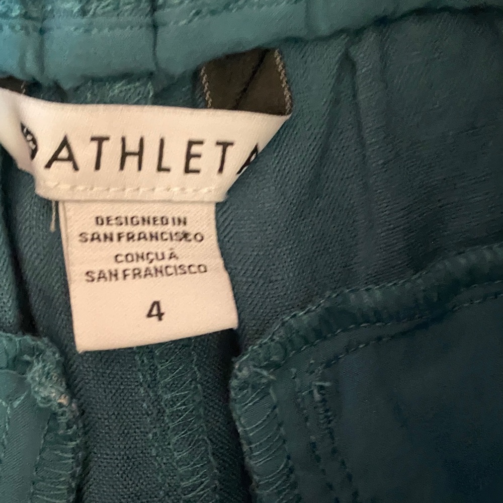 Athleta Teal Women's Flat Front Shorts - Picture 9 of 10